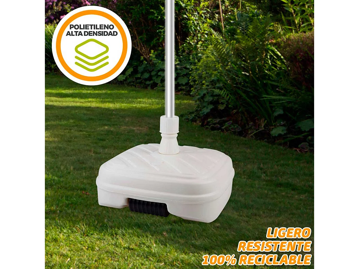 Base para sombrilla Aktive Garden forma cuadrada 48kg blanco 40x56x56 cm