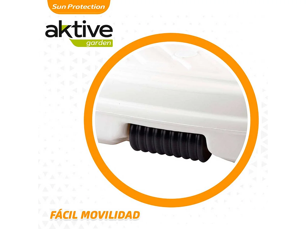 Base para sombrilla Aktive Garden forma cuadrada 48kg blanco 40x56x56 cm