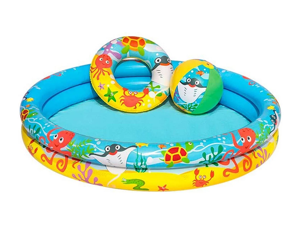 Piscina hinchable infantil Bestway 137L con accesorios +2A Ø122x20 cm