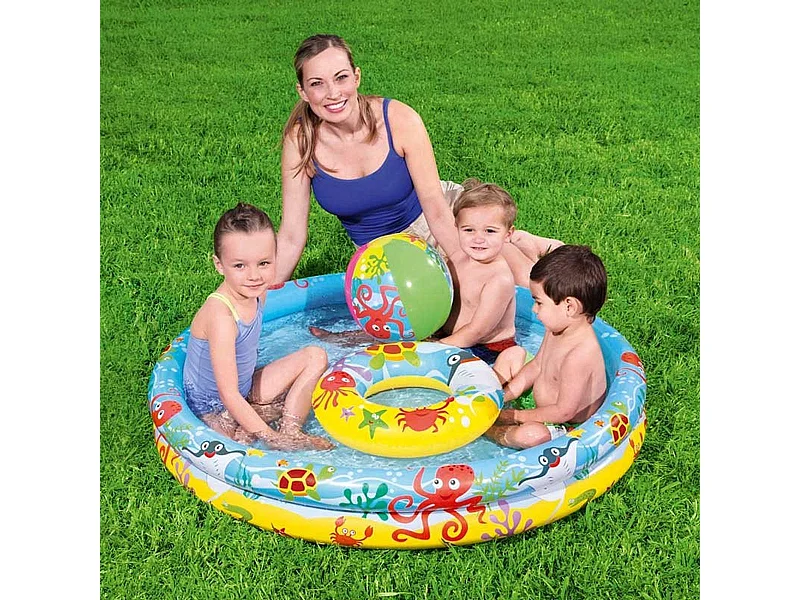 Piscina hinchable infantil Bestway 137L con accesorios +2A Ø122x20 cm