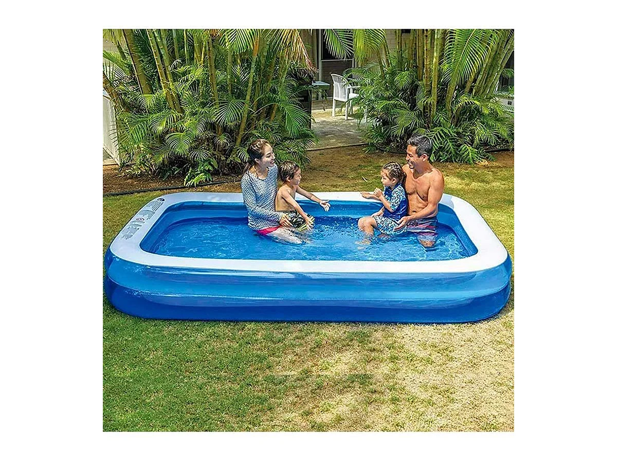 Piscina hinchable Family Jilong 1240L rectangular azul/blanco 305x183 cm
