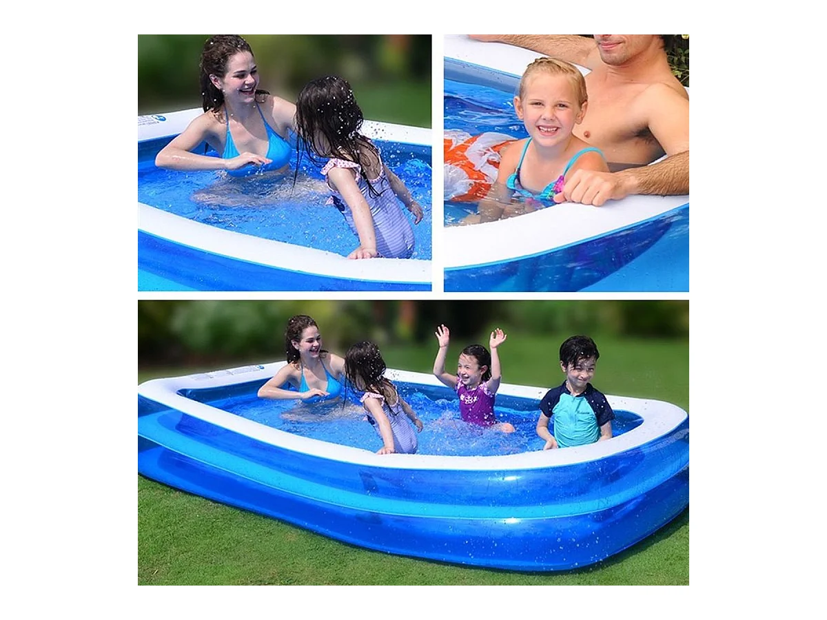 Piscina hinchable Family Jilong 1240L rectangular azul/blanco 305x183 cm