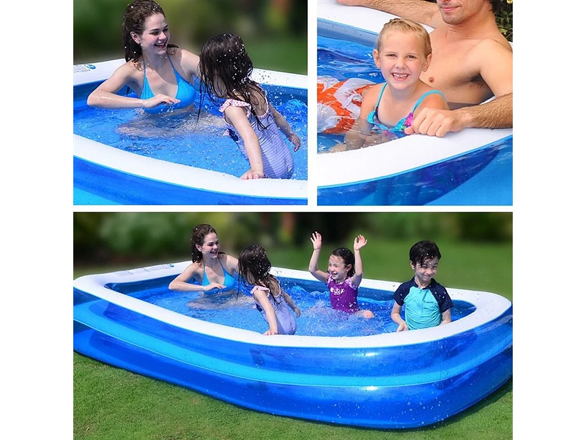 Piscina hinchable Family Jilong 1240L rectangular azul/blanco 305x183 cm