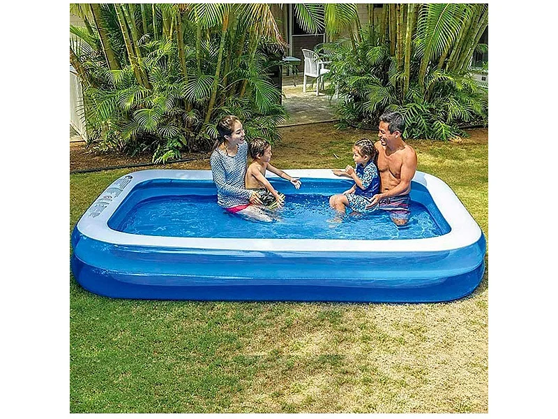 Piscina hinchable Family Jilong 1240L rectangular azul/blanco 305x183 cm
