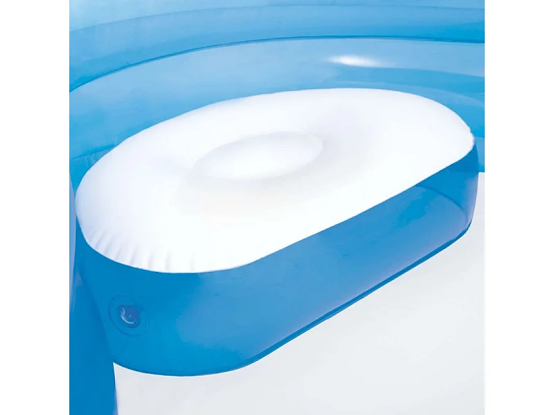 Piscine Gonflable Carrée avec Sièges Bleu
