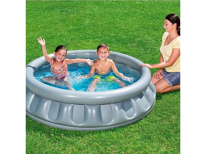 Piscina hinchable infantil Bestway nave espacial 512L +3A plata Ø152x43 cm