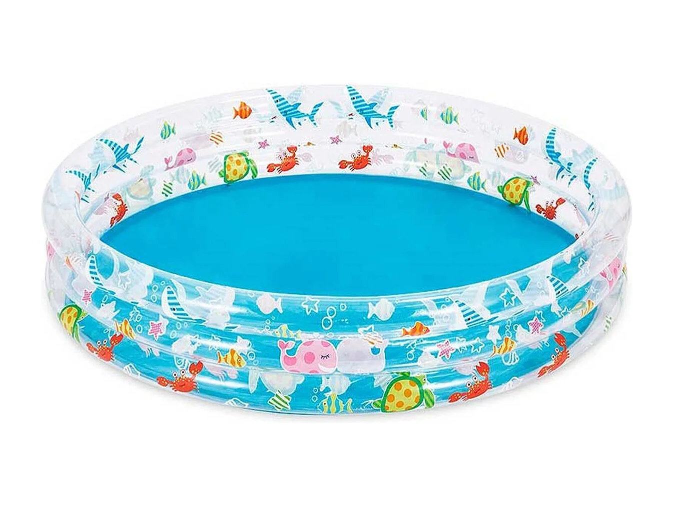 Piscina hinchable infantil Summer Wave redonda 214L con motivos marinos +3A multicolor  Ø152x30,5 cm