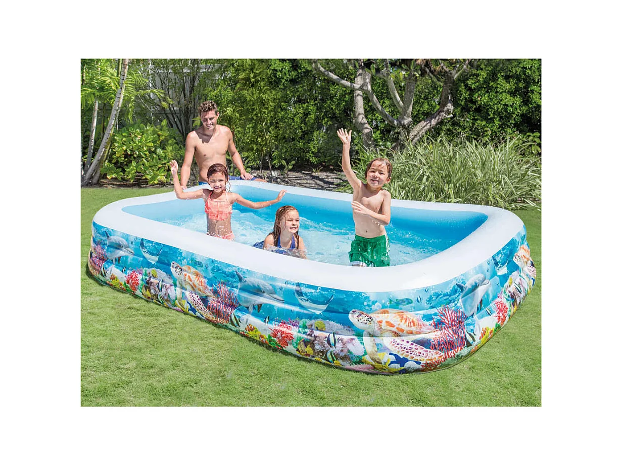 Swim Center Familienpool 305x183x56 cm Meerestiere-Design