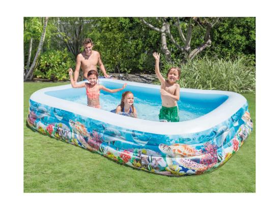 vente unique Piscine Gonflable Rectangulaire "Family" 305cm Bleu