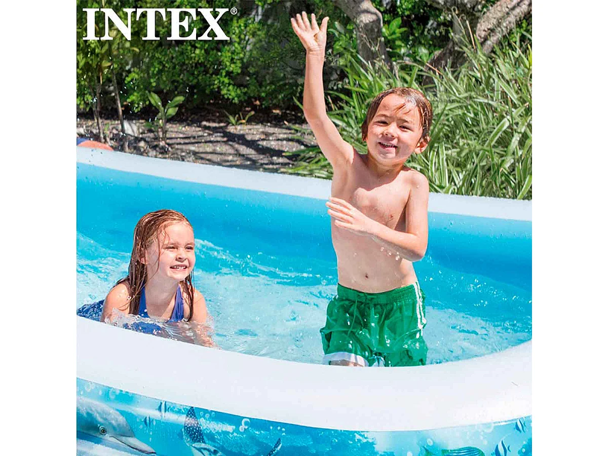 Swim Center Familienpool 305x183x56 cm Meerestiere-Design