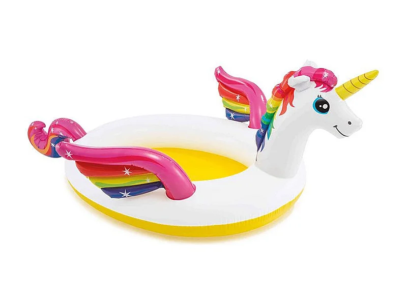 Piscina Infantil Unicornio Multicolor 272cm con Fuente Intex