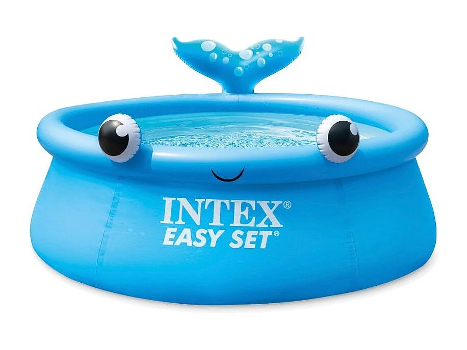 Piscina infantil hinchable Intex Ballena Easy Set +3A azul Ø183x51 cm