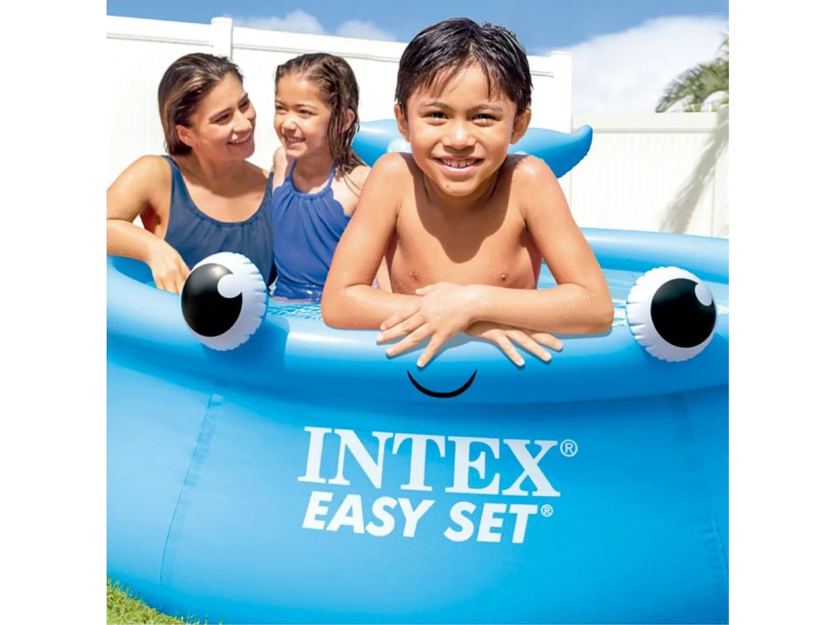 Piscina infantil hinchable Intex Ballena Easy Set +3A azul Ø183x51 cm