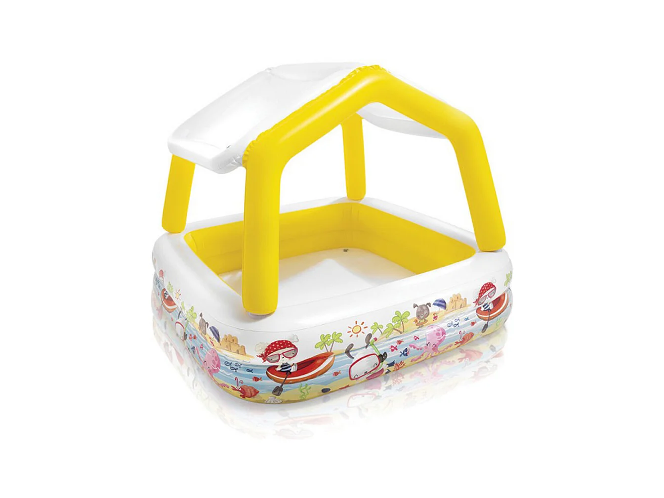 Piscine Gonflable "Pare-Soleil' 157cm Bleu