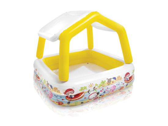 vente unique Piscine Gonflable "Pare-Soleil' 157cm Bleu