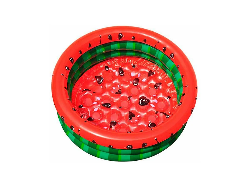 Piscina hinchable infantil Sandía Solmar 100L +2A rojo/verde Ø100x30 cm