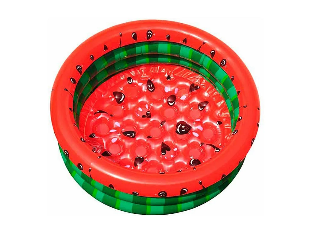 Piscina hinchable infantil Sandía Solmar 100L +2A rojo/verde Ø100x30 cm