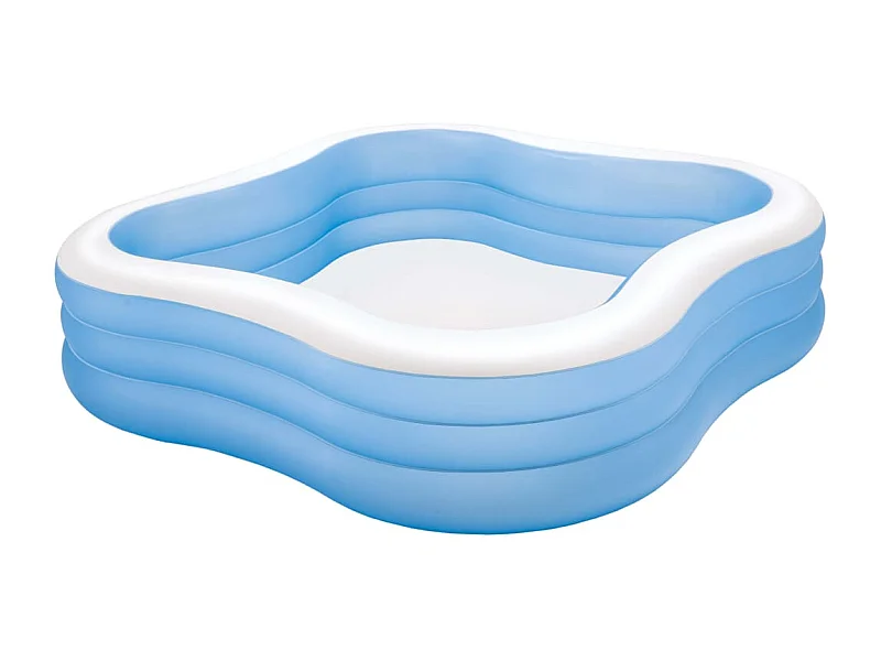 Piscina hinchable Intex ondulada 1250L +6A azul/blanco 229x229x56 cm