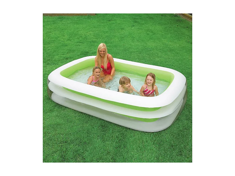 Piscine Rectangulaire 2 Anneaux 262x175x56cm 2 Chambre A Air. Intex