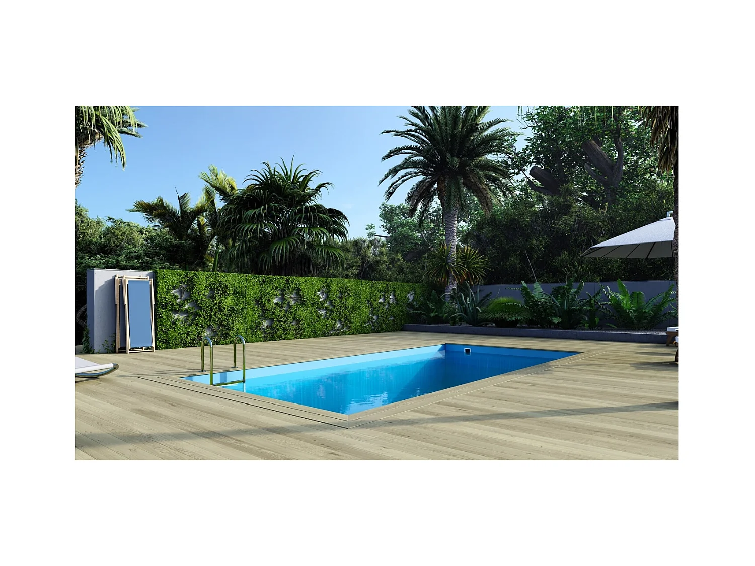 Piscine en bois Aqua 7x3.75 - H.1.45 m cadre en métal, sans dalle béton - BAS7308OSPU - ALTANKA