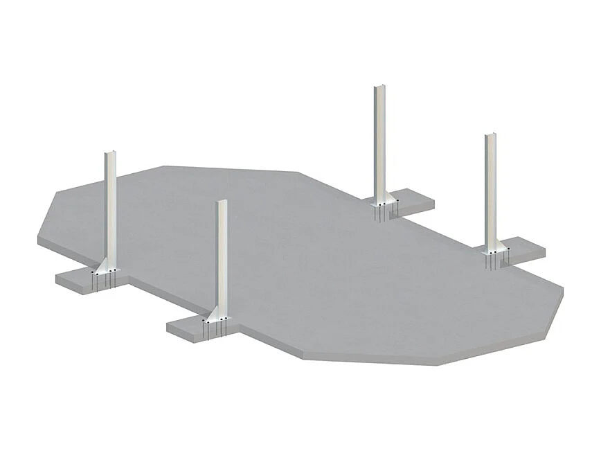Piscina in legno Sao Paulo 6.57 x 4.07 - H.1.2 m, azzurro chiaro, con supporti fissati al calcestruzzo - BAS748OSPL - ALTANKA