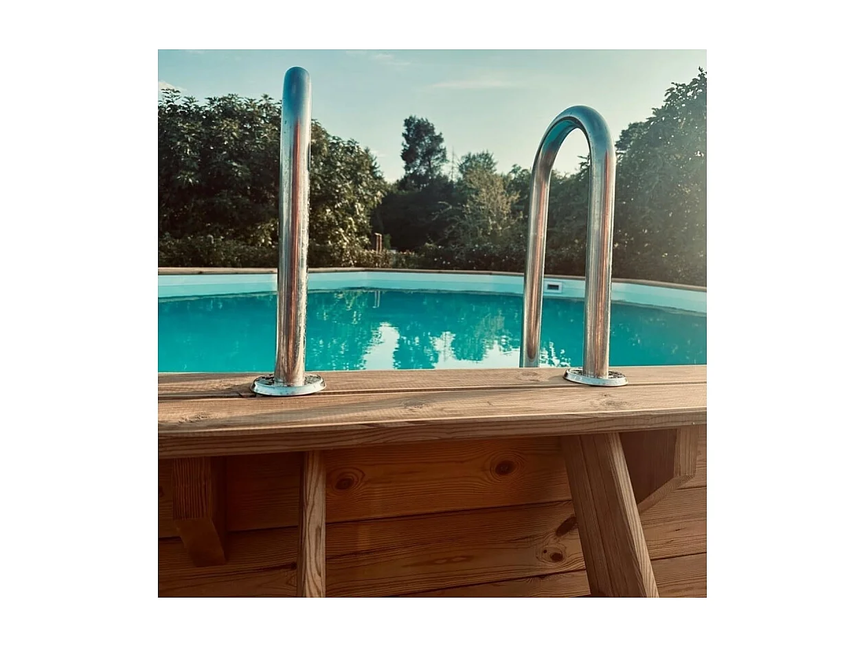 Piscine en bois Nemo 5.79x3.49 - H.1.45 m cadre en métal, sans dalle béton - BAS7304OSPU - ALTANKA