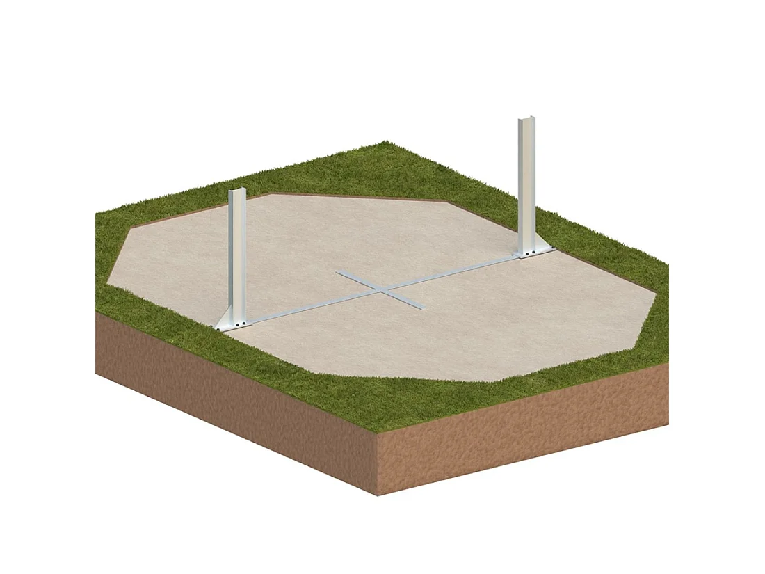 Piscine en bois NEMO 5.79 x 3.49 - H.1.45 m, bleu pâle, cadre en métal - sans dalle - BAS7304OSPU - ALTANKA