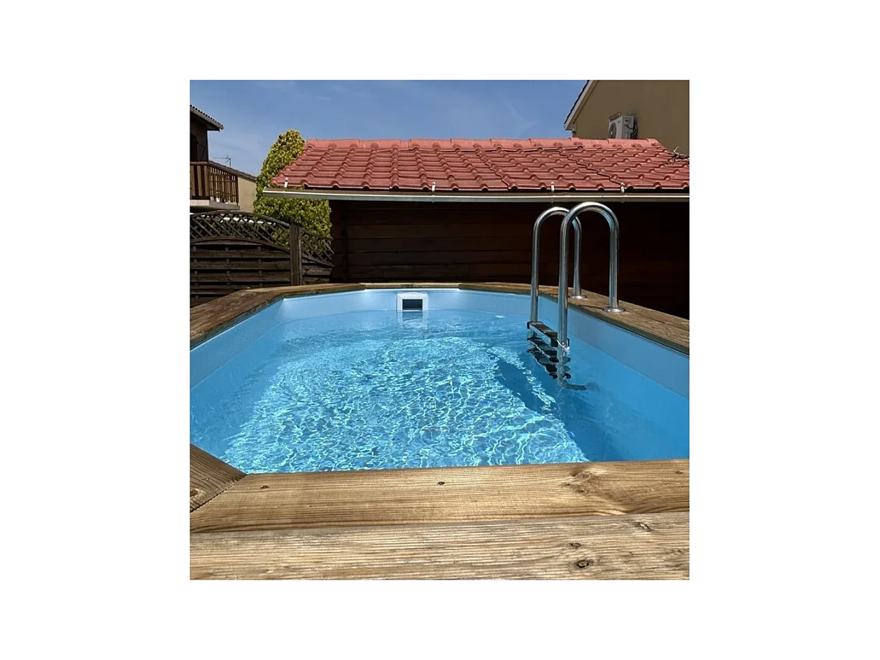 Piscine en bois Nemo 4.3x3 - H.1.31 m cadre en métal, sans dalle béton - BAS7303OSPU+SZA - ALTANKA