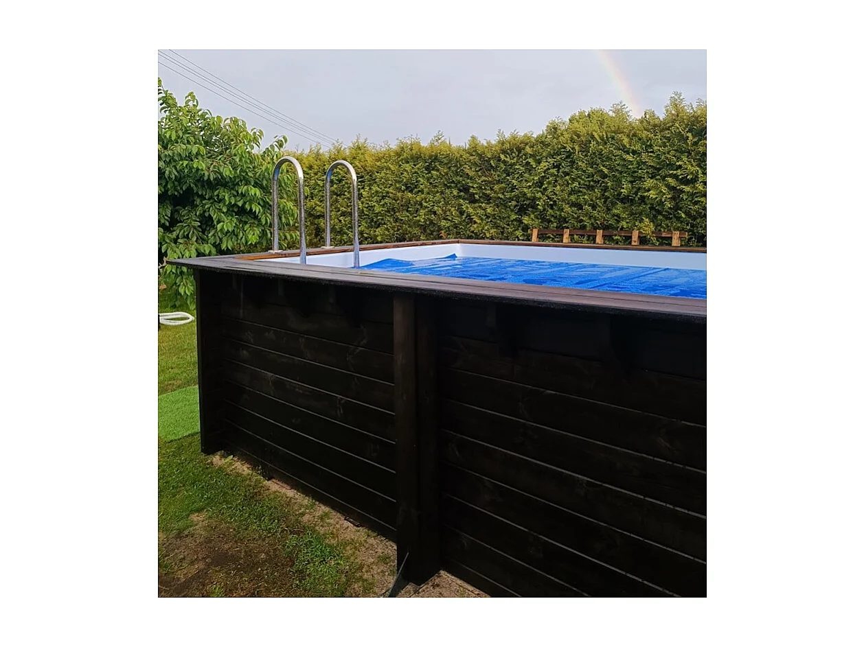 Piscina in legno Aqua 4.65x2.85 - H.1.24 m fissate su calcestruzzo esistente - BAS7306OSPL - ALTANKA