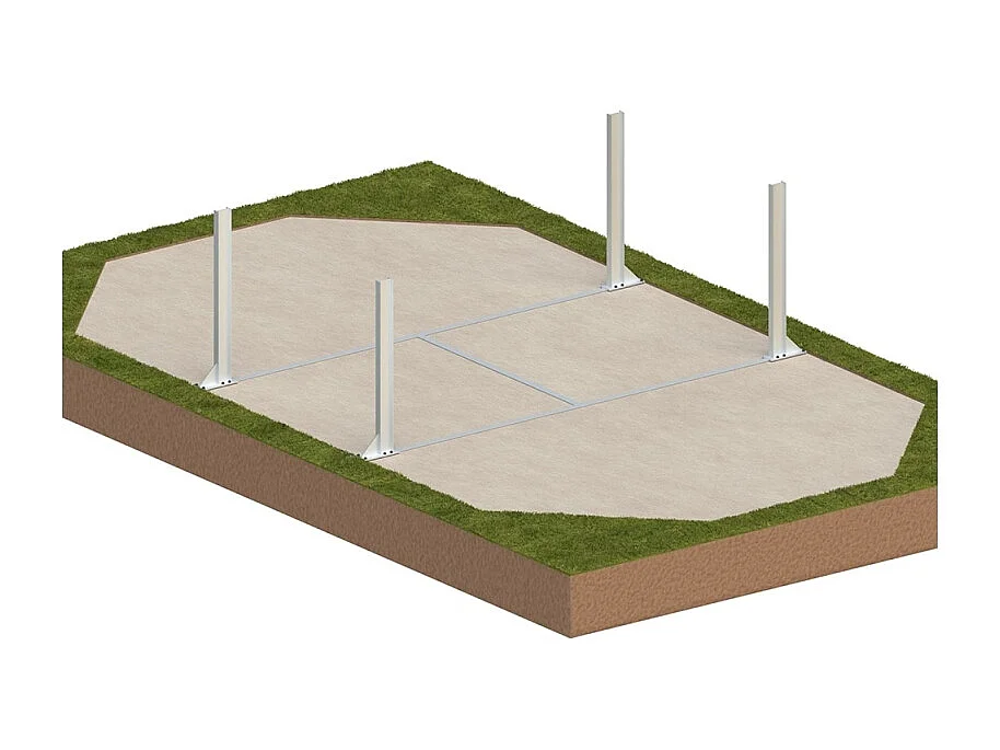 Piscina in legno Nemo 7.3x3.97 - H.1.45 m su telaio senza cementazione - BAS7305OSPU+SZA - ALTANKA