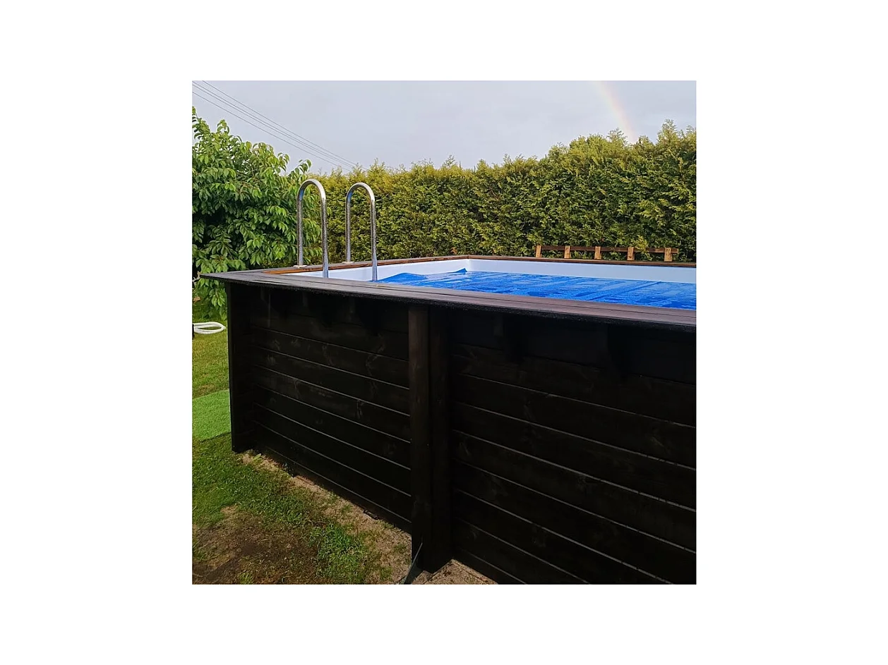 Piscina in legno Aqua 4.65x2.85 - H.1.24 m su telaio senza cementazione - BAS7306OSPU - ALTANKA