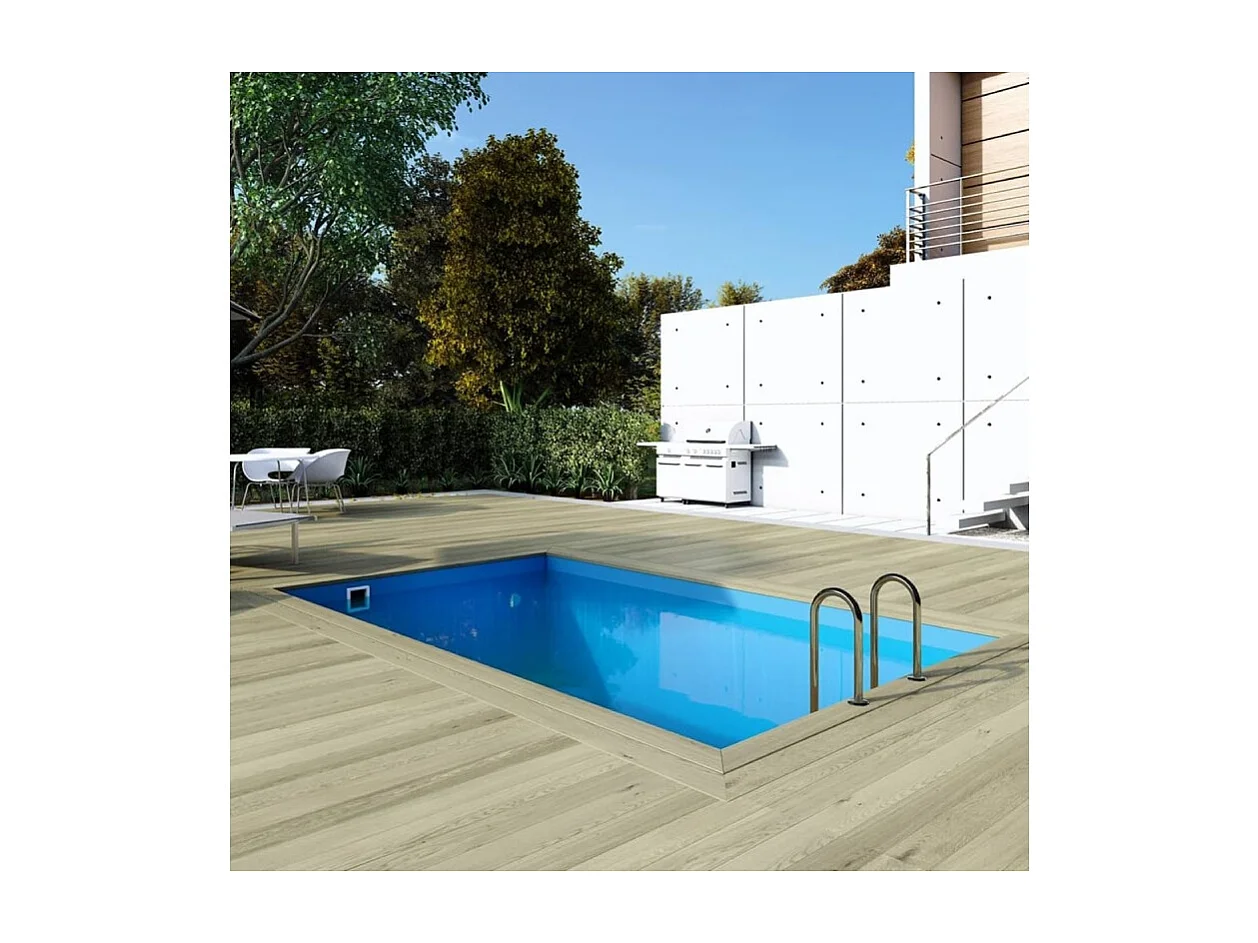 Piscina in legno AQUA 4.65x2.85 - H.1.24 m su telaio senza cementazione - BAS7306OSPU - ALTANKA