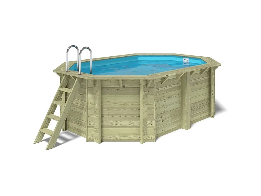 Piscine en bois Nemo 4.3x3 - H.1.31 m fixations à visser - BAS7303OSPL - ALTANKA