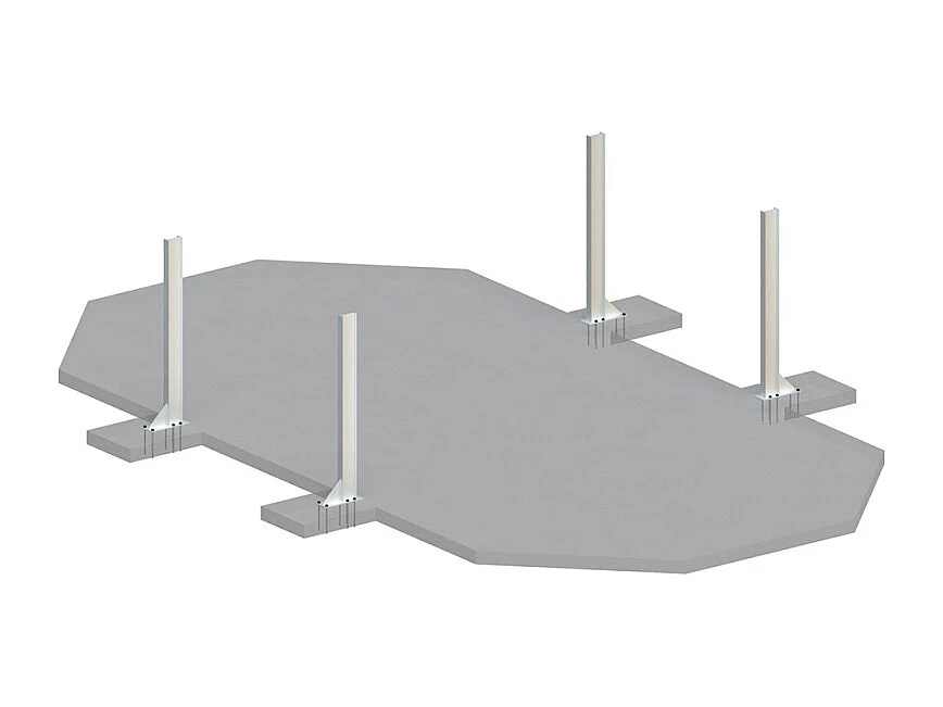 Piscina in legno NEMO 7.3 x 3.97 - H.1.45 m, azzurro chiaro, con supporti fissati al calcestruzzo - BAS7305OSPL - ALTANKA
