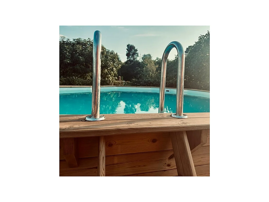 Piscine en bois Nemo 5.79x3.49 - H.1.45 m fixations à visser - BAS7304OSPL+SZA - ALTANKA