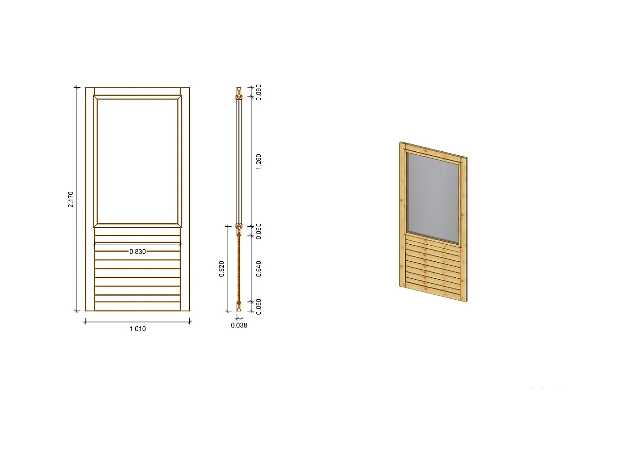 Gazebo da giardino in legno pergola 4.04x4.04 m con pannelli - Impregnata - ALT127 - ALTANKA
