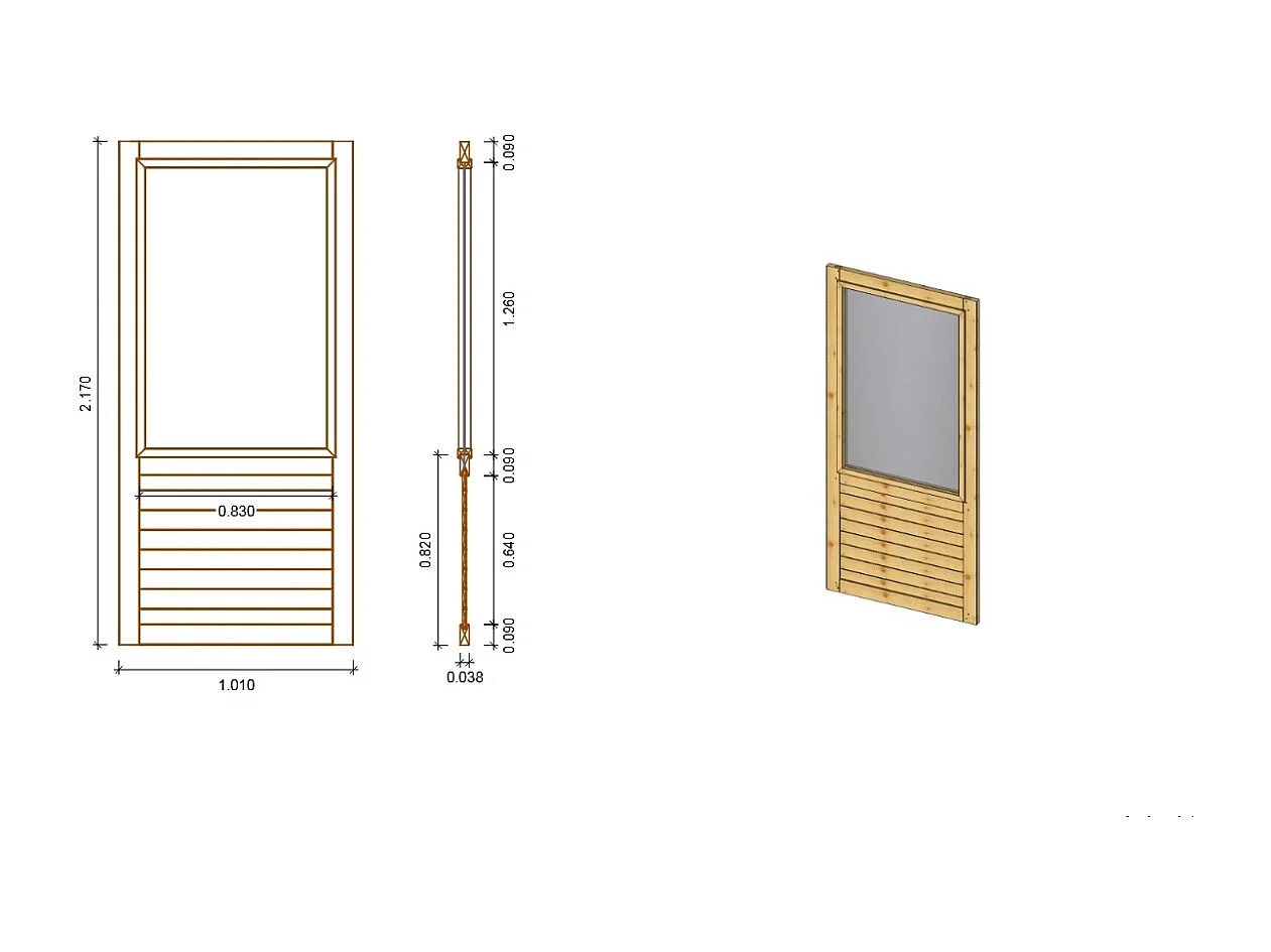 Gazebo da giardino in legno pergola 4.04x4.04 m con pannelli - Impregnata - ALT127 - ALTANKA