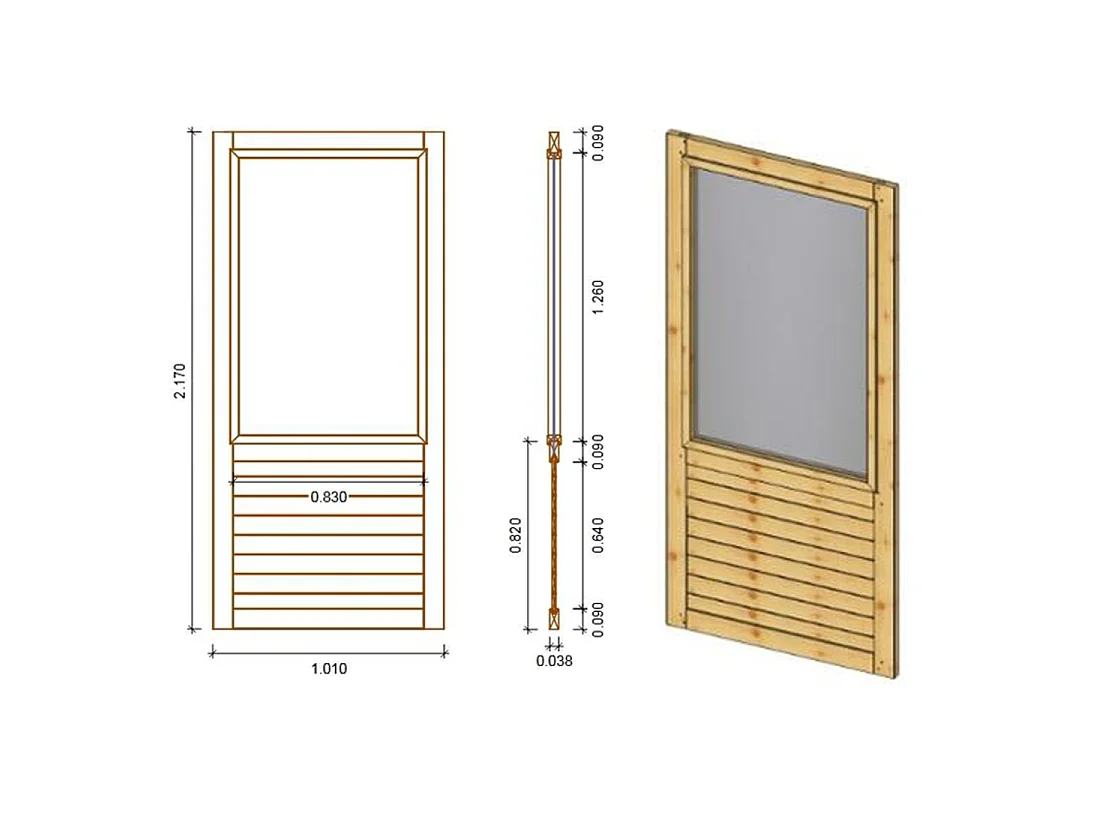 Gazebo da giardino in legno pergola 4.04x4.04 m con pannelli - Impregnata - ALT127 - ALTANKA