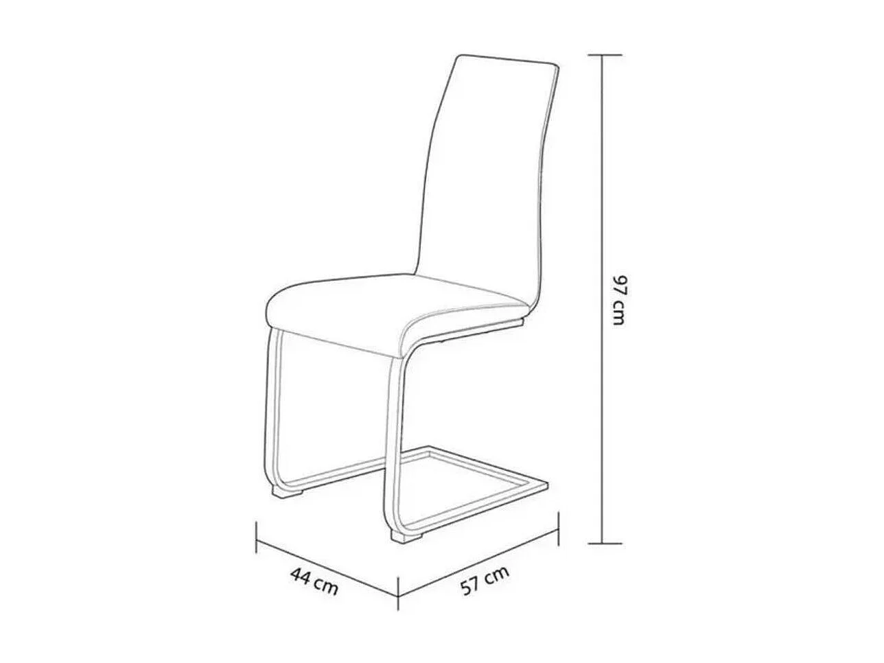 Pack de 4 sillas Sensei cambria/negro 97x44x57 cm