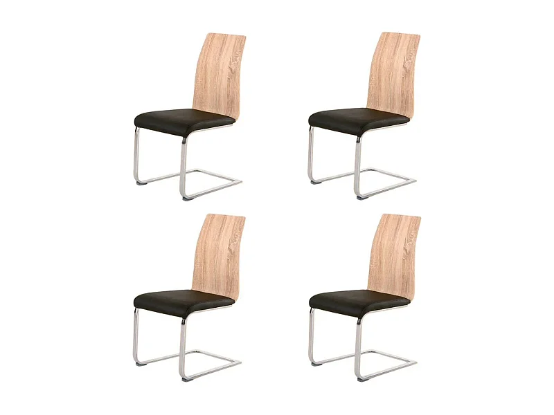 Pack de 4 sillas Sensei cambria/negro 97x44x57 cm