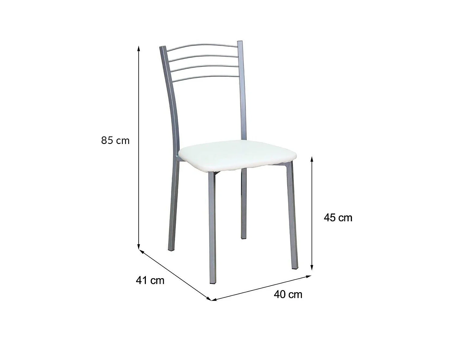 Silla de cocina modelo 20 blanco 85x40x41 cm