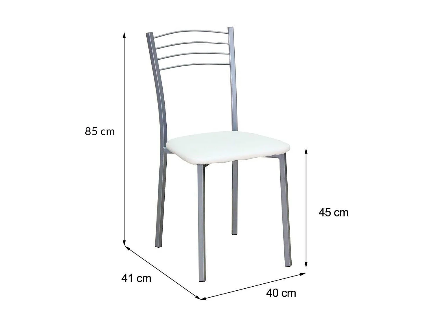 Silla de cocina modelo 20 blanco 85x40x41 cm