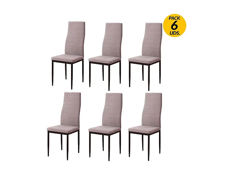 Pack de 6 sillas Yuri Jarama marengo/negro