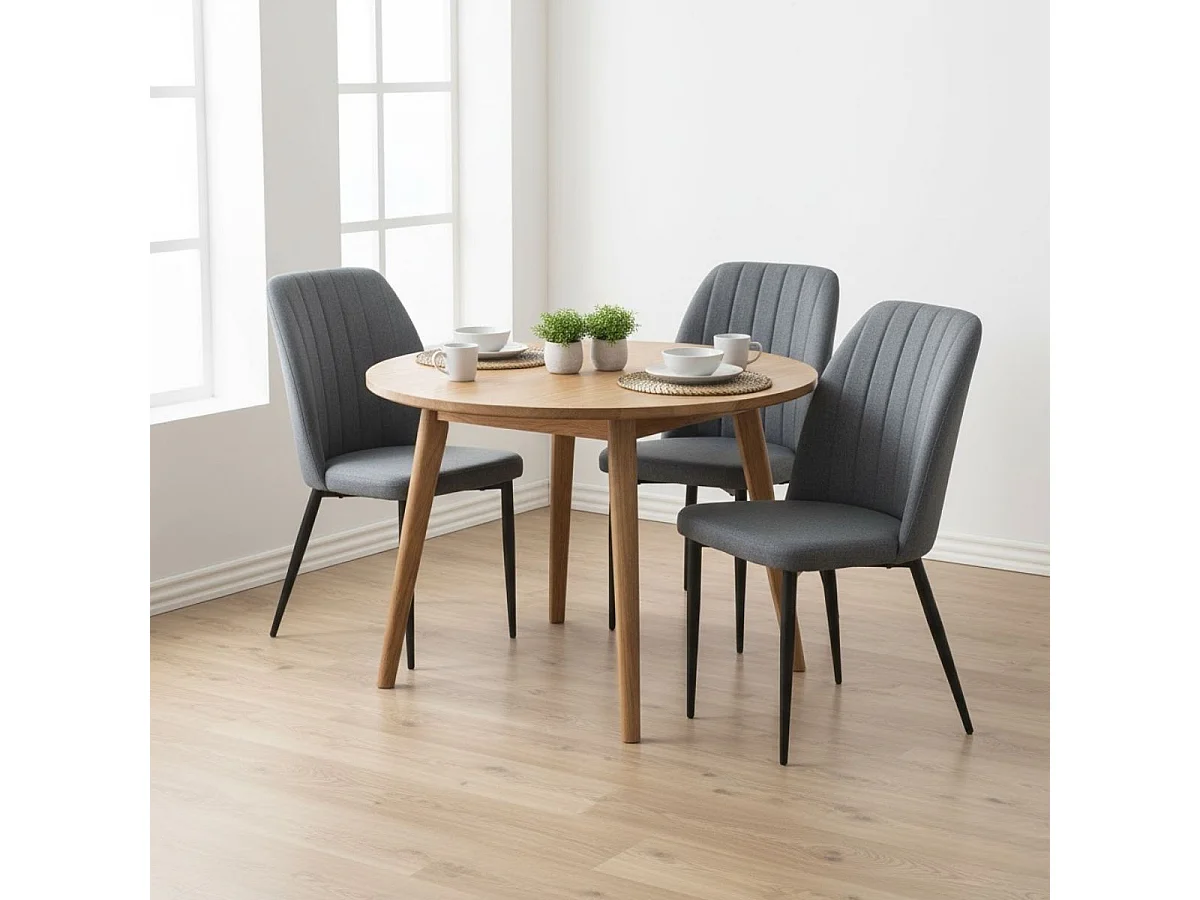 Silla de comedor Rory Deluxe gris 93x48x56 cm