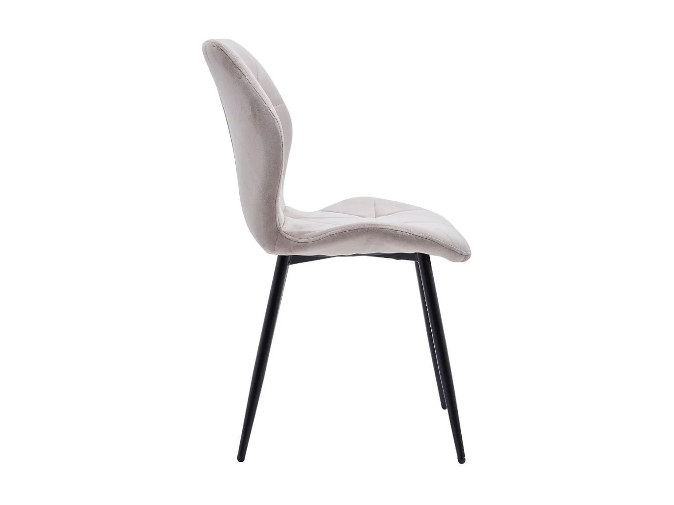 Silla de comedor Lazio con respaldo alto beige 85,5x48x56,5 cm