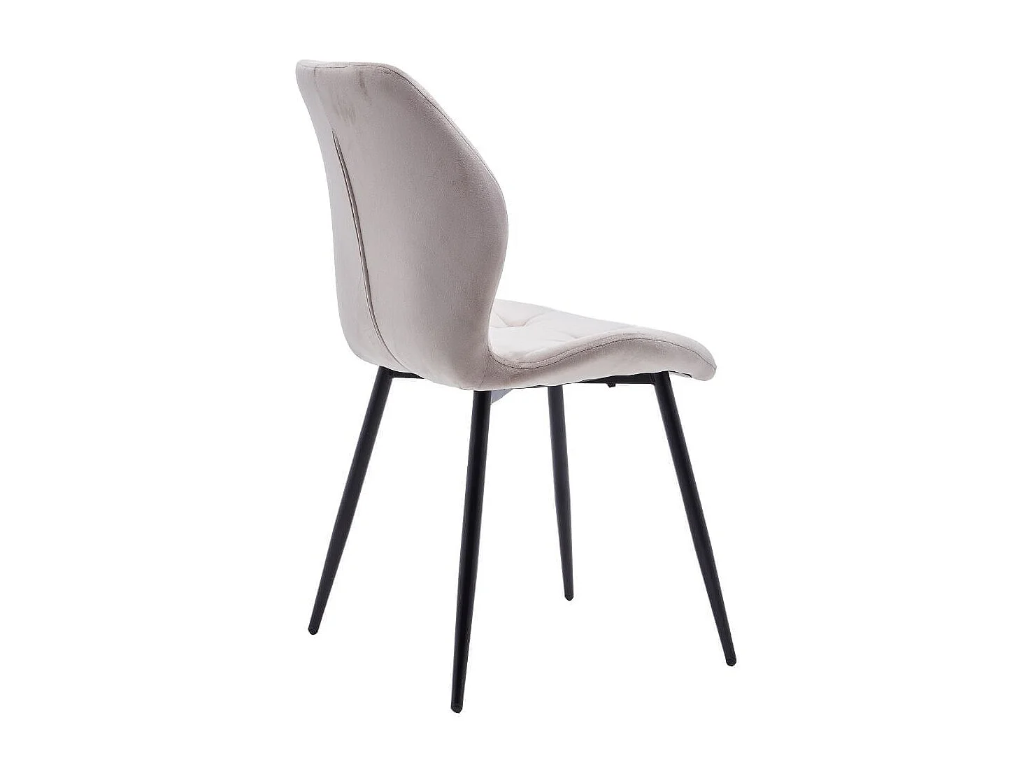 Silla de comedor Lazio con respaldo alto beige 85,5x48x56,5 cm