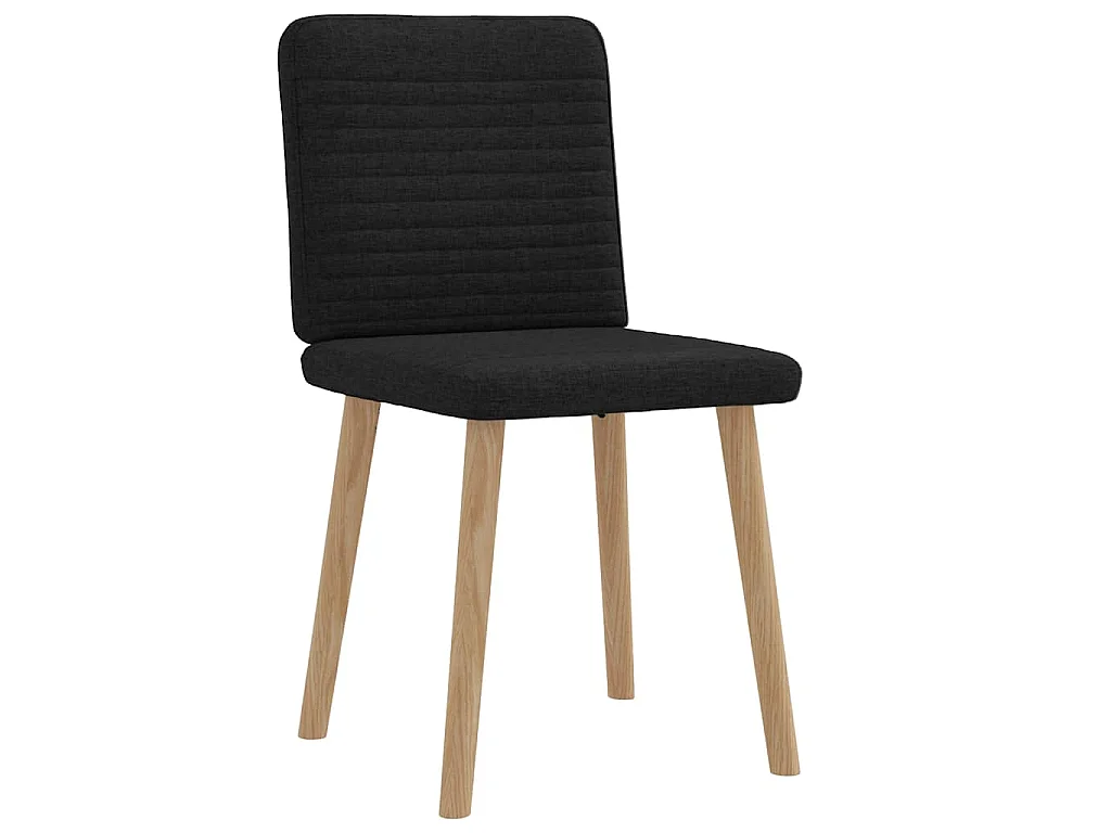 Eetkamerstoelen 2 st stof zwart