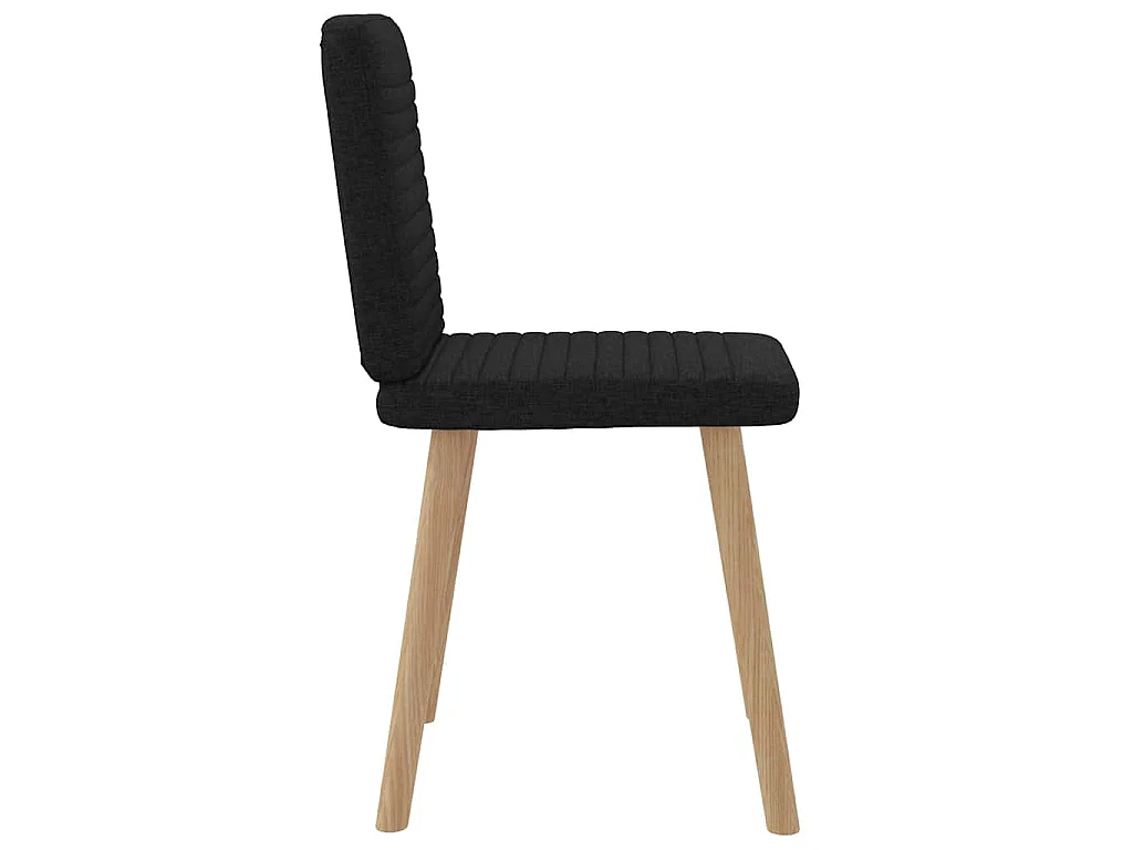 Eetkamerstoelen 2 st stof zwart