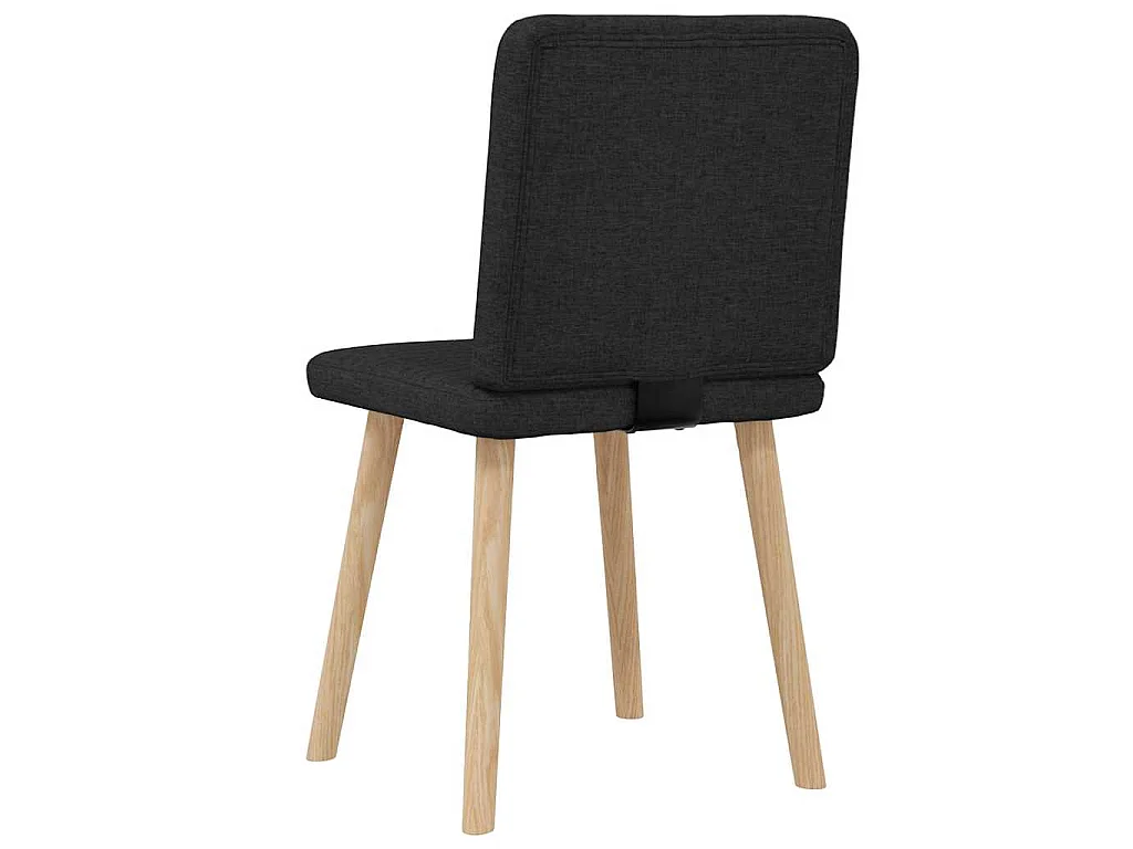 Eetkamerstoelen 2 st stof zwart