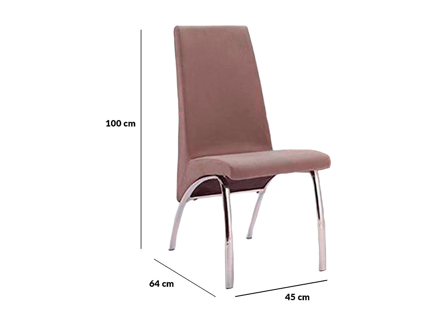 Pack de 2 sillas Aroa tapizado jarama marengo 95x44x51 cm